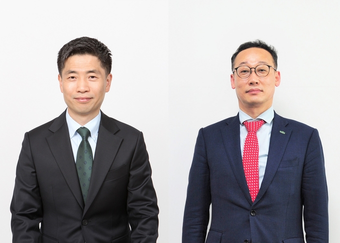 월로펌프는 전일승 대표(사진 좌측)와 민병규 대표(사진 우측)를 신임각자대표로 선임했다.
