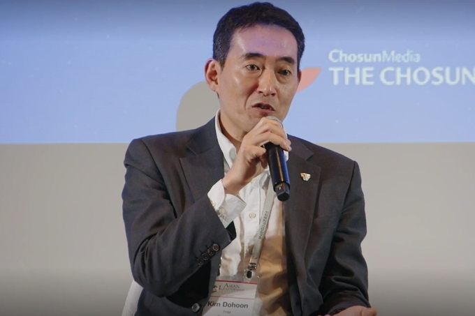 ALC에 참석해 발언 중인 TYM 김도훈 대표 (출처: ALC 2023)