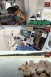 ‘캠핑클럽’ 이효리는 바다에 들어가 수영을 시작했다.