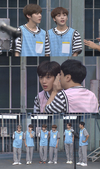 ‘X1’ 나서기 전 태권도 실력을 뽐냈다.