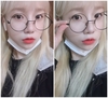 ‘아이즈원’ 안경을 쓴채 셀카를 찍고 있다