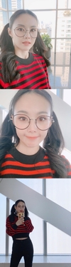 ‘브라운아이드걸스’ 양갈래 머리를 하고 있다