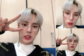 ‘몬스타엑스’ 포즈를 한 채 발랄한 표정을 지어보였다